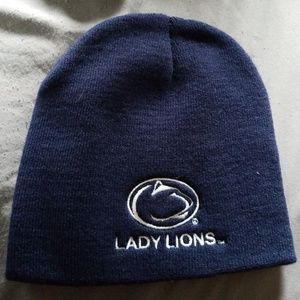 Navy Penn State lady lions winter beanie